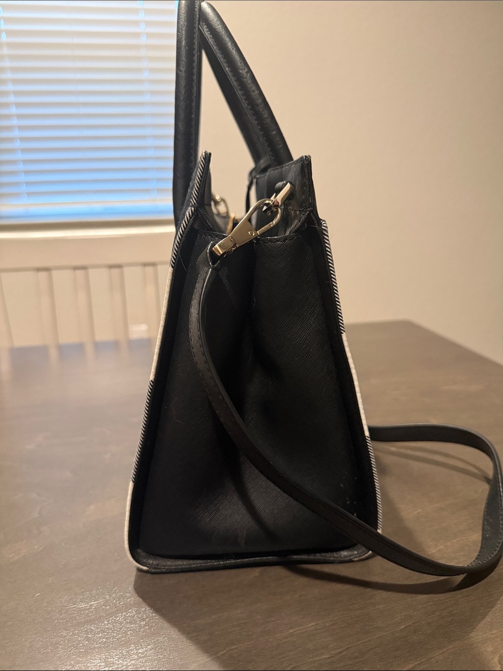 kate spade Black & White Plaid Satchel - Picture 4 of 8